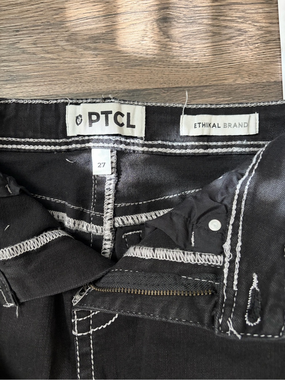 PTCL Black Skirt with Heavy White Stitching - Picture 4 of 4